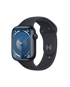 Apple Watch Series 9 GPS Koperta 45mm z Aluminium w kolorze Północy z Paskiem sportowym w kolorze Północy - rozmiar M/L – Outlet