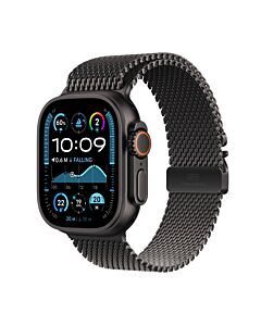 Apple Watch Ultra 2 GPS + Cellular Koperta 49mm z Tytanu w kolorze Czarnym z Bransoletą mediolańską z Tytanu w kolorze Czarnym - M - Outlet