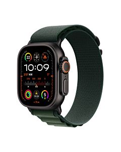 Apple Watch Ultra 2 GPS + Cellular Koperta 49mm z Tytanu w kolorze Czarnym z Opaską Alpine w kolorze Ciemnozielonym - L