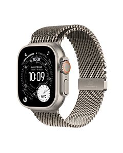 Apple Watch Ultra 3 GPS + Cellular Koperta 49mm z Tytanu w kolorze Naturalnym z Bransoletą mediolańską z Tytanu w kolorze Naturalnym - M