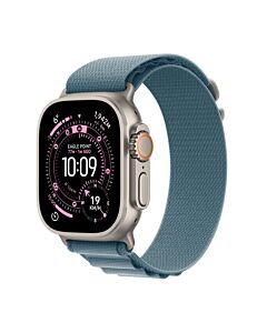 Apple Watch Ultra 3 GPS + Cellular Koperta 49mm z Tytanu w kolorze Naturalnym z Opaską Alpine w kolorze Jasnoniebieskim - M