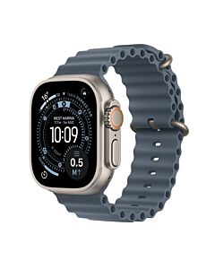 Apple Watch Ultra 3 GPS + Cellular Koperta 49mm z Tytanu w kolorze Naturalnym z Paskiem Ocean w kolorze Marynarskiego granatu – Outlet
