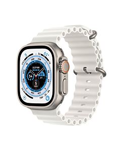 Apple Watch Ultra GPS + Cellular Koperta 49mm z tytanu z Paskiem Ocean w kolorze białym