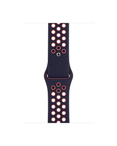 Apple Pasek sportowy Nike w kolorze niebieskoczarnym/jasnego mango do koperty 38mm / 40mm / 41mm / 42mm - rozmiar S/M/L