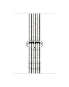 Apple Pasek nylonowy w kolorze szarym (prążki) do koperty 38mm / 40mm / 41mm / 42mm - rozmiar S/M