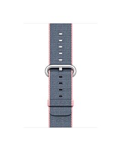 Apple Pasek nylonowy w kolorze jasnego różu/nocnego błękitu do koperty 38mm / 40mm / 41mm / 42mm - rozmiar S/M