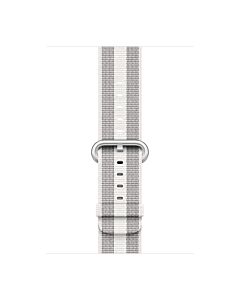 Apple Pasek nylonowy w kolorze białym (prążki) do koperty 42mm / 44mm / 45mm / 46mm / 49mm - rozmiar M/L