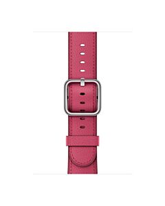 Apple Skórzany pasek z klamrą klasyczną w kolorze różowym do koperty 38mm / 40mm / 41mm / 42mm - rozmiar S/M