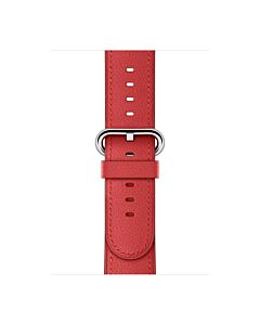 Apple Skórzany pasek z klamrą klasyczną w kolorze czerwonym do koperty 44mm / 45mm / 46mm / 49mm - rozmiar M/L