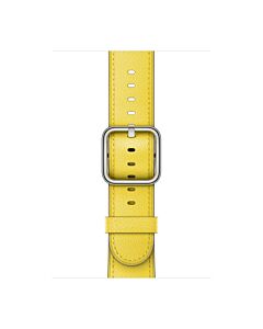 Apple Skórzany pasek z klamrą klasyczną w kolorze żonkila do koperty 44mm / 45mm / 46mm / 49mm - rozmiar M/L