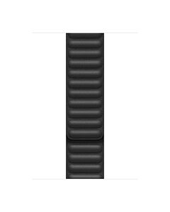 Apple Pasek z karbowanej skóry w kolorze czarnym do koperty 38mm / 40mm / 41mm / 42mm - rozmiar S