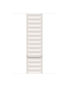 Apple Pasek z karbowanej skóry w kolorze kredy do koperty 44mm / 45mm / 46mm / 49mm - rozmiar S