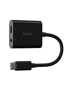 Belkin Adapter do wyjścia audio 3,5 mm i ładowania USB-C do iPhona - Czarny
