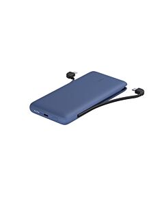 Belkin PowerBank 10 000mAh z kablami USB-C/ Lightning - Niebieski