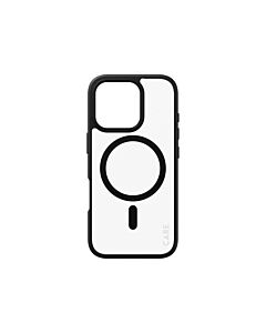 CARE by PanzerGlass Flagship Etui do iPhone 16 Pro z czarną ramką i MagSafe - Przezroczyste