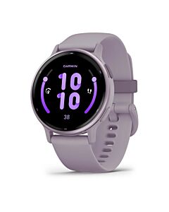 Garmin Vivoactive 5 Smartwatch z kopertą 42mm Metaliczny aluminiowy bezel w kolorze orchid z kopertą w kolorze orchid i silikonowym paskiem