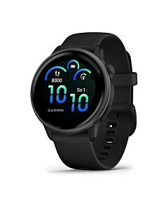 Garmin Vivoactive 6 Smartwatch GPS + Cellular z kopertą 42mm w kolorze łupkowym z paskiem w kolorze czarnym