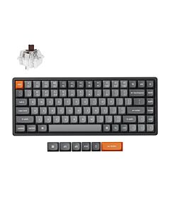 Keychron K2 MAX bezprzewodowa klawiatura mechaniczna z podświetleniem RGB Keychron Hot-Swap Super Brown Switch - Czarna (Black)