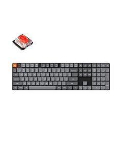 Keychron K5 MAX bezprzewodowa klawiatura mechaniczna z podświetleniem RGB swappable Low Profile Gateron Red Switch - Czarna (Black)