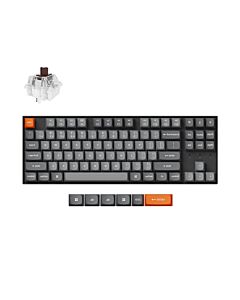 Keychron K8 MAX bezprzewodowa klawiatura mechaniczna z podświetleniem białym Keychron Super Brown Switch - Czarna (Black)