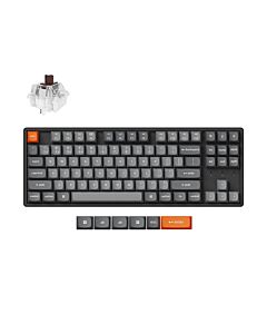 Keychron K8 MAX bezprzewodowa klawiatura mechaniczna z podświetleniem RGB Keychron Hot-Swap Super Brown Switch - Czarna (Black)