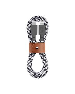 Native Union Belt Cable Kabel USB-C na lightning 1,2 m - Biało-czarny (zebra)