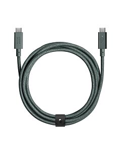 Native Union Belt Cable Pro Kabel USB-C na USB-C 240W 2,4 m - Zielony (slate green)