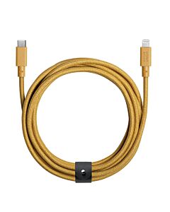 Native Union Belt Cable XL Kabel USB-C na lightning 3m - Brązowy (kraft)