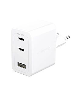 PanzerGlass Empower Turbo Ładowarka sieciowa 70W  2 x USB-C / USB-A - Biała