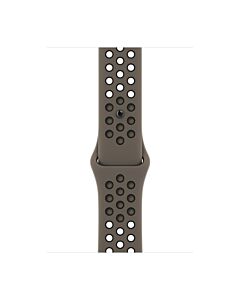 Pasek sportowy Nike w kolorze Olive Grey/czarnym do koperty 45 mm