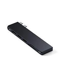 Satechi Pro Hub Slim Aluminiowy hub z podwójnym USB-C do MacBook USB 4 / HDMI / 2x USB-A / SD/microSD / USB-C - Północ