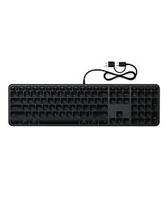 Satechi Slim LX3 Klawiatura USB-C / USB-A z układem numerycznym i przełącznikiem trybu Mac / Windows - Gwiezdna czerń