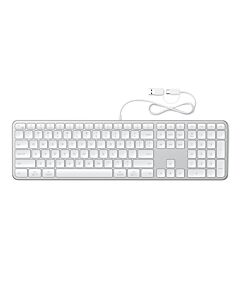 Satechi Slim LX3 Klawiatura USB-C / USB-A z układem numerycznym i przełącznikiem trybu Mac / Windows - Srebrna