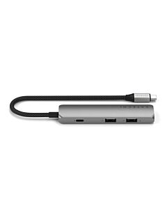 Satechi Slim Multiport Adapter 4K Aluminiowy adapter do urządzeń mobilnych USB-C 4w1 USB-C / 4K HDMI / 2x USB-A - Gwiezdna szarość