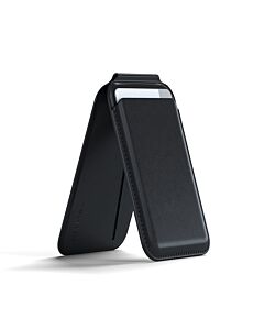 Satechi Vegan-Leather Wallet Stand Portfel i podstawka do iPhone z wegańskiej skóry kompatybilny z MagSafe - Czarny