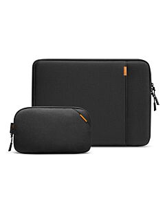 Tomtoc Defender-A13 Zestaw Pokrowiec na MacBooka Pro 14 i organizer na kable - Czarny (Black)
