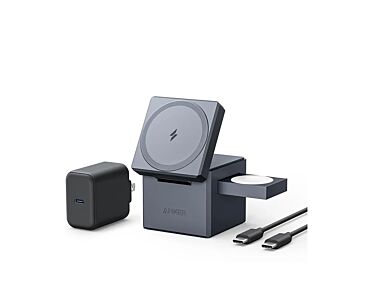 Anker Cube Ładowarka magnetyczna 3w1 kompatybilna z MagSafe - Szara - Outlet