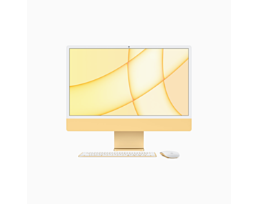 Apple iMac 24" 4,5K Retina M1 8-core CPU + 8-core GPU / 16GB / 512GB SSD / Gigabit Ethernet / Żółty (Yellow) - 2021