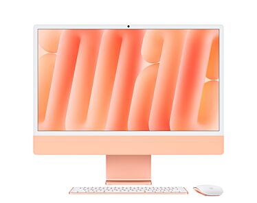 Apple iMac 24" 4,5K Retina M4 10-core CPU + 10-core GPU / 16GB / 256GB / Gigabit Ethernet / Pomarańczowy (Orange) - CPO - Outlet
