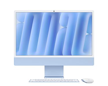 Apple iMac 24" 4,5K Retina M4 10-core CPU + 10-core GPU / 32GB / 1TB / Gigabit Ethernet / Klawiatura z Touch ID i polem numerycznym / Niebieski (Blue)