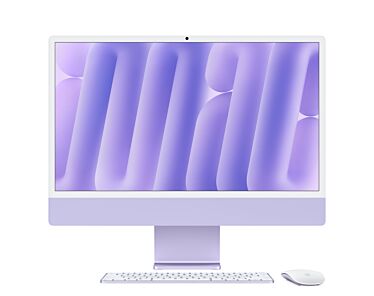 Apple iMac 24" 4,5K Retina Szkło nanostrukturalne / M4 10-core CPU + 10-core GPU / 16GB / 256GB / Gigabit Ethernet / Fioletowy (Purple)