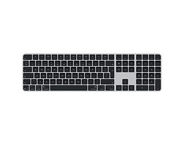 Apple Magic Keyboard Klawiatura z Touch ID i polem numerycznym w kolorze czarnym (USB-C) – układ ISO Angielski (międzynarodowy PL)