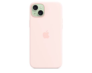 Apple Silikonowe etui do iPhone 15 Plus z MagSafe – Jasnoróżowe – Outlet
