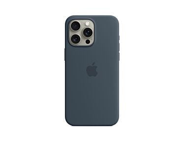 Apple Silikonowe etui do iPhone 15 Pro Max z MagSafe – Sztormowy błękit – Outlet