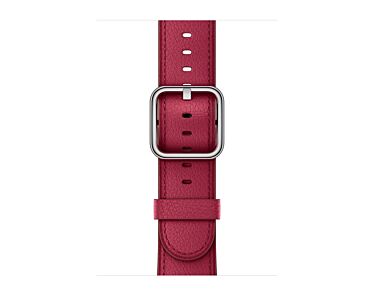 Apple Skórzany pasek z klamrą klasyczną w kolorze borówkowym do koperty 42mm / 44mm / 45mm / 46mm / 49mm - rozmiar M/L