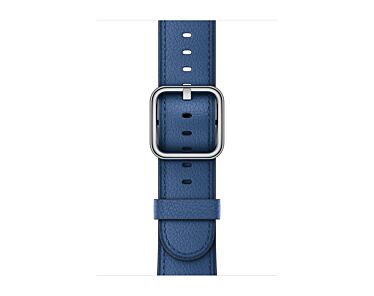 Apple Skórzany pasek z klamrą klasyczną w kolorze szafirowym do koperty 42mm / 44mm / 45mm / 46mm / 49mm - rozmiar M/L