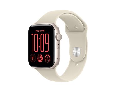 Apple Watch SE 3 GPS Koperta 40mm z Aluminium w kolorze Księżycowej poświaty z Paskiem sportowym w kolorze Piasku - S/M