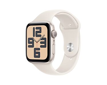 Apple Watch SE GPS Koperta 40mm z Aluminium w kolorze Księżycowej poświaty z Paskiem sportowym w kolorze Księżycowej poświaty - S/M