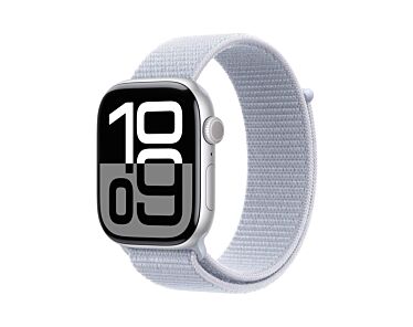 Apple Watch Series 10 GPS + Cellular Koperta 46mm z Aluminium w kolorze Srebrnym z Opaską sportową w kolorze Błękitnego obłoku - Outlet