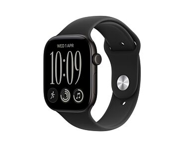 Apple Watch Series 12 GPS + Cellular Koperta 42mm z Aluminium w kolorze Czarnym z Paskiem sportowym w kolorze Czarnym - M/L